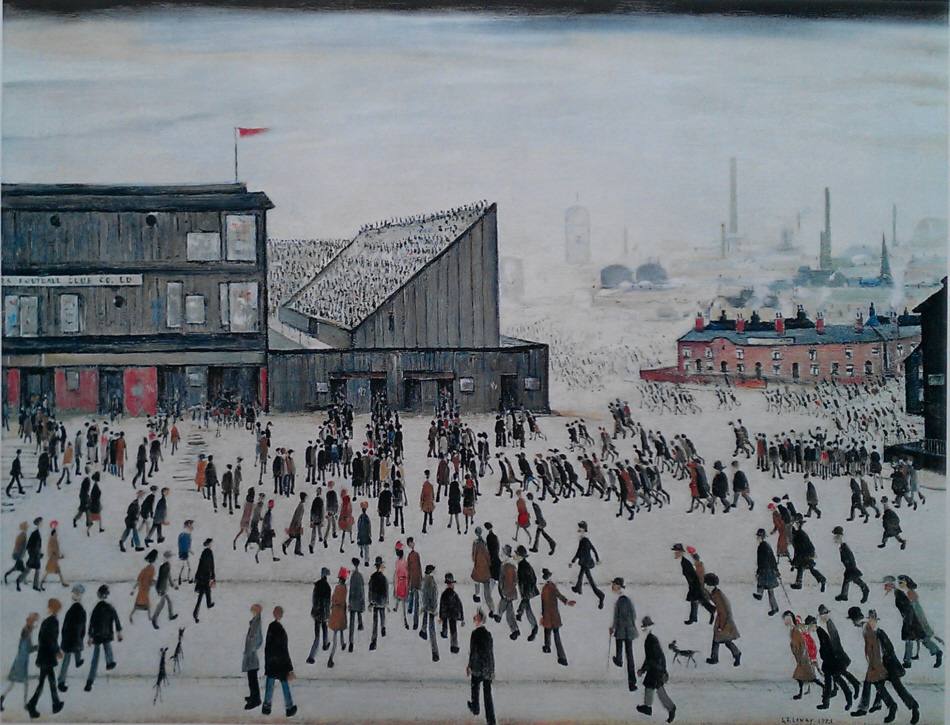 lowry print going to the match